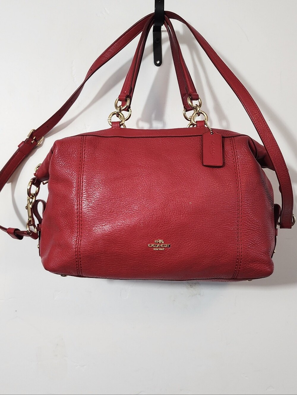 Coach Red Leather Satchel Bag